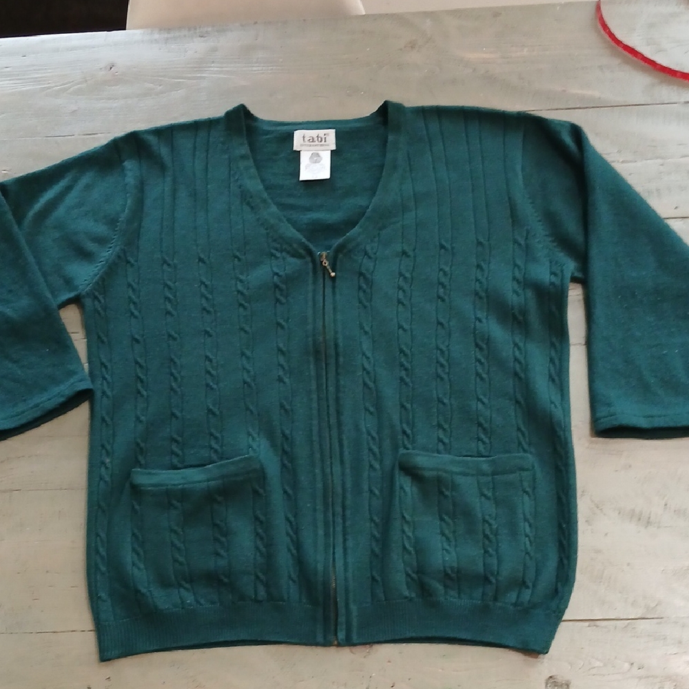 Vintage Tabi International Cable Knit Zipped Sweater
